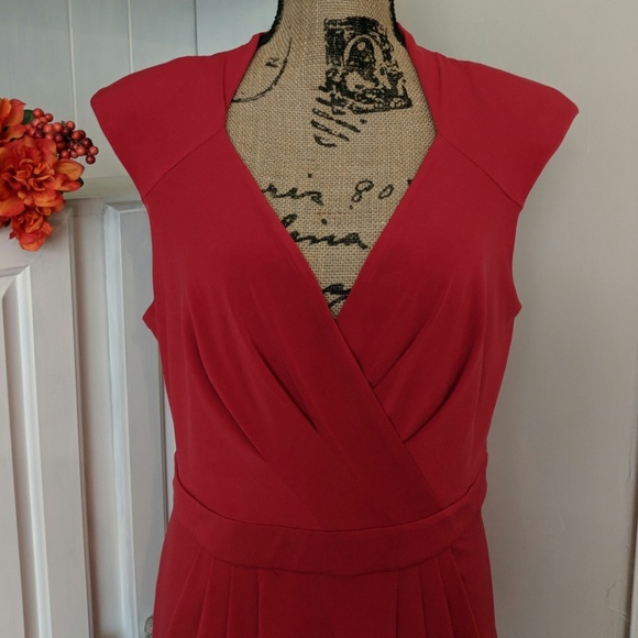 💃Red Allen B. By Allen Schwartz Dress | Large - Picture 2 of 8